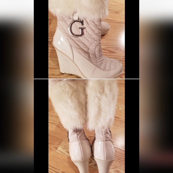 Guess fur wedge boots - Picture 2 of 3